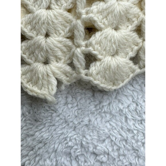 Tami Wool crochet Skirt British Crown Colony Of Hong Kong Cream 10 VTG *FLAWS* - Picture 9 of 16